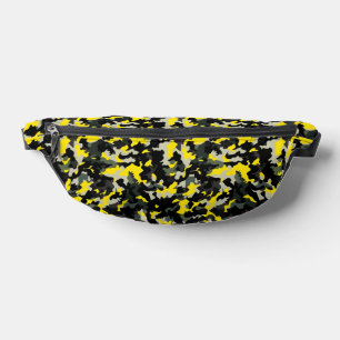 Sacs Banane Motif de camouflage noir et jaune