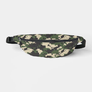Sacs Banane Motif de camouflage numérique vert