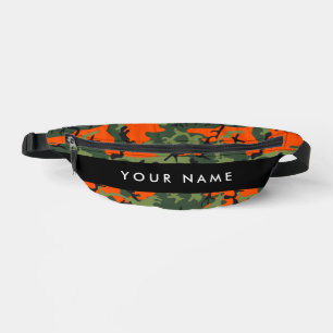 Sacs Banane Motif de camouflage orange, Votre nom, Personnalis