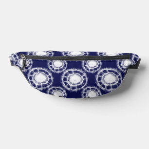 Sacs Banane Motif de cercles Shibori bleu et blanc