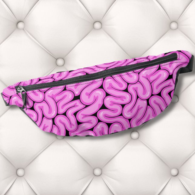 Sacs Banane Motif de cerveau Zombie (Cute Fun Hot Pink Zombie Brain Halloween Pattern Fanny Pack)