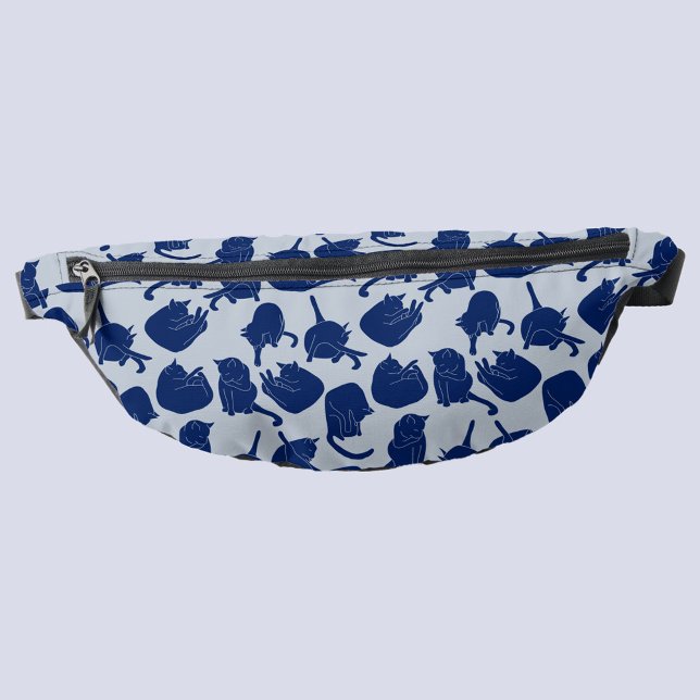 Sacs Banane Motif de chat bleu (Blue cat pattern fanny pack)