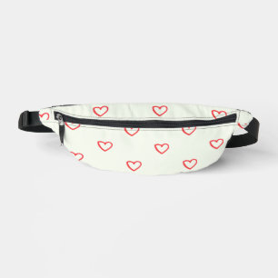Sacs Banane Motif de cœurs rouges, Mignon, Amour