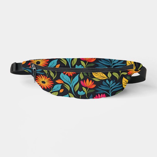Sacs Banane Motif de fleurs colorées (Recto)