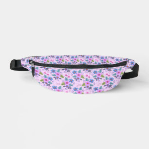 Sacs Banane Motif de fleurs roses bleues violettes florales-36