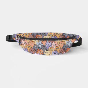 Sacs Banane Motif de foule de chats mignons et colorés avec vi