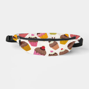 Sacs Banane Motif de gâteau, Motif de muffin, Chocolat, Coeurs