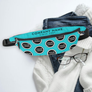 Sacs Banane Motif de logo de société promotionnelle turquoise 