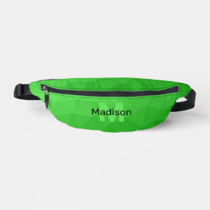 Sacs Banane Motif de maillage géométrique dégradé vert