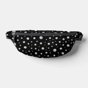 Sacs Banane Motif de perle sur fond noir