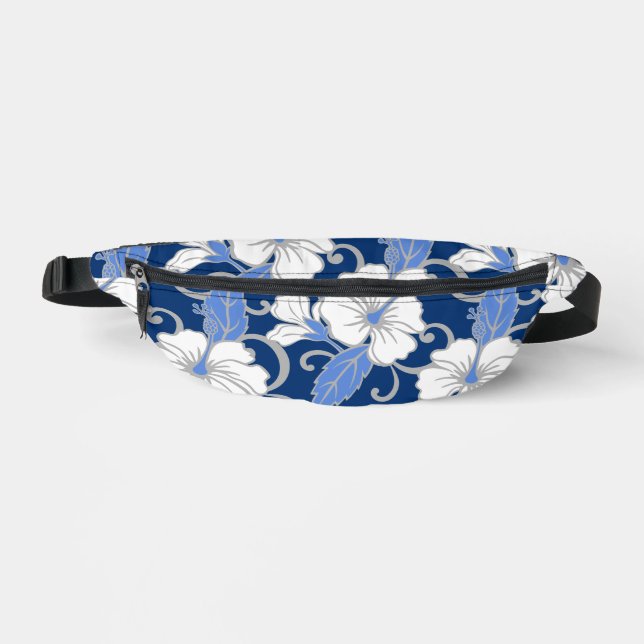 SACS BANANE MOTIF DE RÊVE POLYNÉSIEN EN BLEU (Recto)