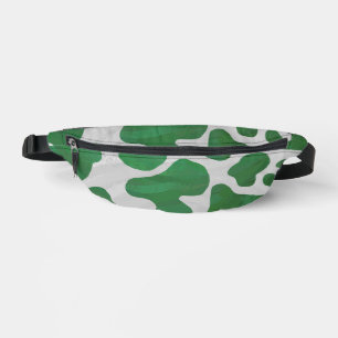 Sacs Banane Motif de vache verte et blanche