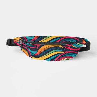 Sacs Banane Motif de vague Abstrait coloré
