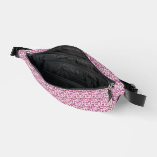 Sacs Banane Motif de vigne botanique rose, design floral de la