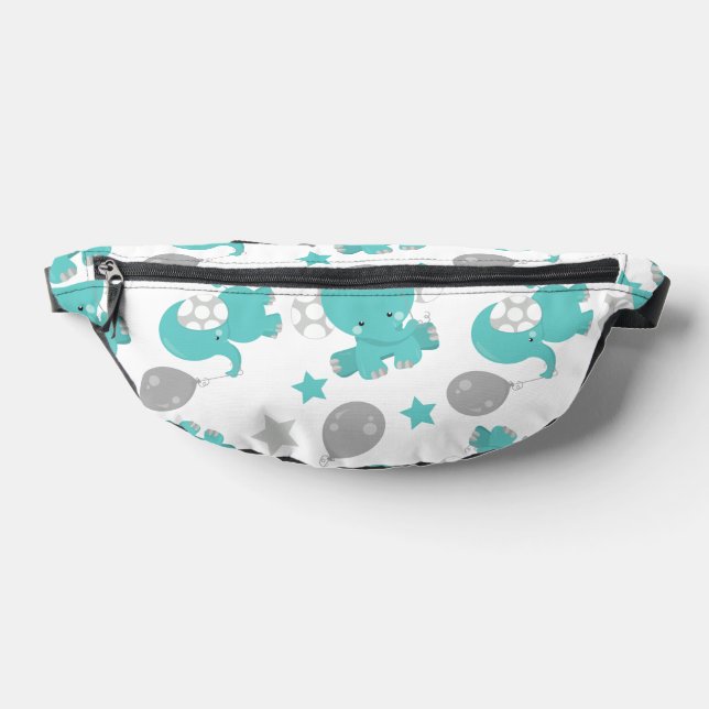Sacs Banane Motif Des Eléphants Bleus, Eléphants Mignons, Étoi (Poser)