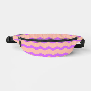 Sacs Banane Motif des vagues rose et violet