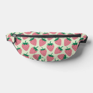 Sacs Banane Motif d'été fraise rose