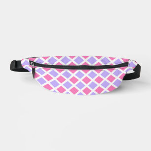 Sacs Banane Motif diamant à carreaux rose violet
