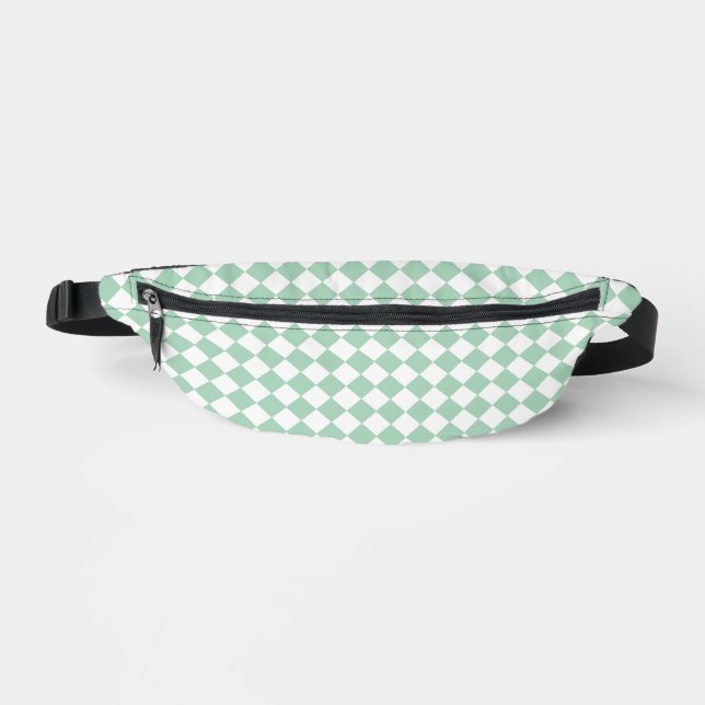Sacs Banane Motif diamant Green White Checker (Recto)