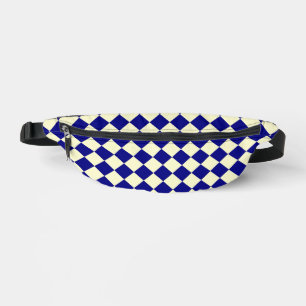 Sacs Banane Motif diamant jaune Checker bleu