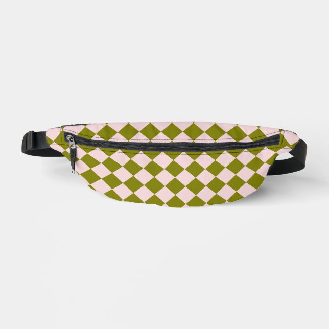 Sacs Banane Motif diamant Pink Green Checker (Recto)