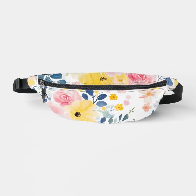 Sacs Banane Motif Floral Aquarelle moderne (Recto)