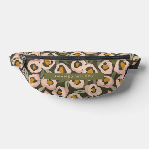 Sacs Banane Motif floral audacieux à l'encre Botanique dessi