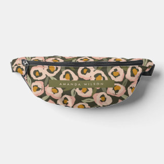 Sacs Banane Motif floral audacieux à l'encre | Botanique dessi