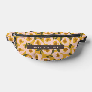 Sacs Banane Motif floral audacieux et encre Botanique dessin