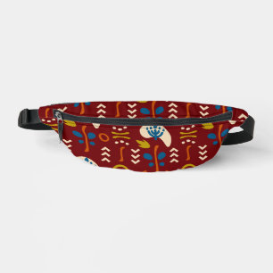 Sacs Banane Motif floral boho d'été ethnique rouge