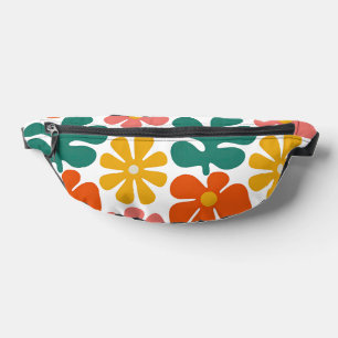 Sacs Banane Motif floral d'art folklorique groovy rétro des an