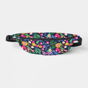 Sacs Banane Motif floral exotique peint à la main
