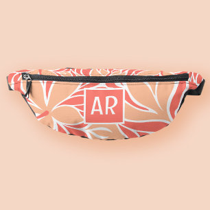Sacs Banane Motif floral moderne à la mode Monogramme Voyage
