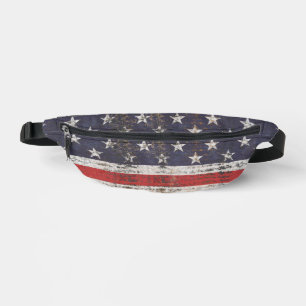 Sacs Banane Motif Grunge Patriotique Étoiles et Bandes