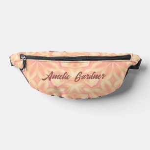 Sacs Banane Motif jaune rose kaléidoscope floral délicat
