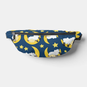 Sacs Banane Motif mouton, Mouton couché, Lune, Étoiles