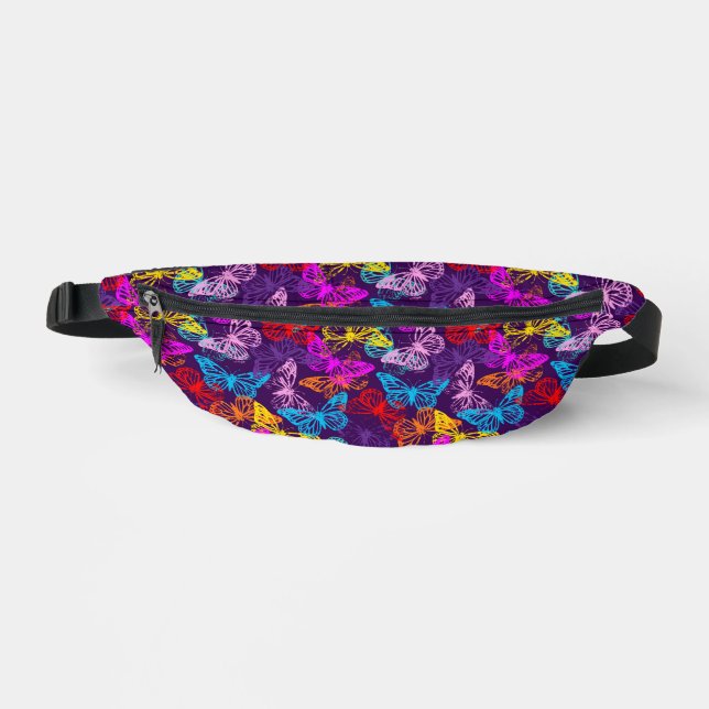 Sacs Banane Motif Papillon Coloré (Recto)