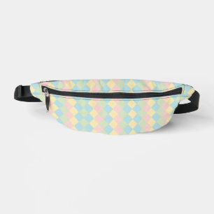 Sacs Banane Motif pastel de printemps/Pâques à carreaux d'Argy