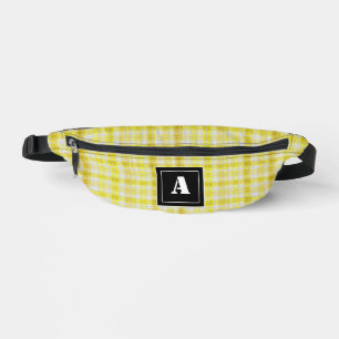 Sacs Banane Motif Plaid En vichy Vérifier le Monogramme blanc