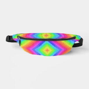 Sacs Banane Motif Psychédélique Carré Coloré Ondulé