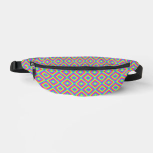 Sacs Banane Motif psychédélique carré coloré ondulé