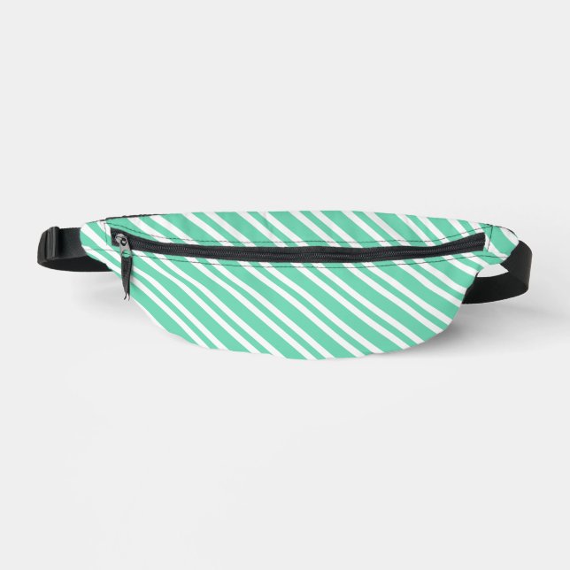 Sacs Banane Motif rayures blanches Aquamarine (Recto)