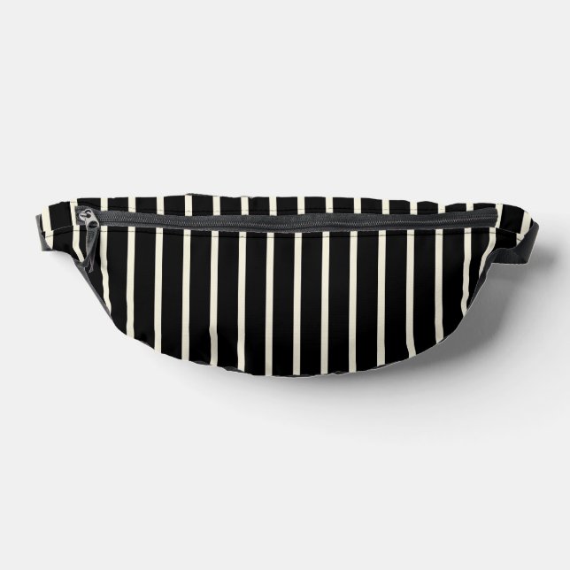 Sacs Banane Motif rayures verticales noir et blanc classique (Poser)