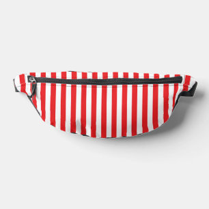 Sacs Banane Motif rayures verticales rouges et blanches classi
