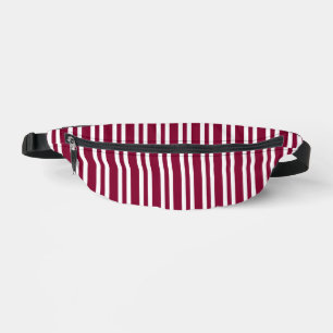 Sacs Banane Motif sans couture à rayures blanches et bordeaux