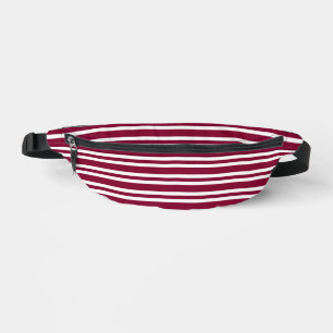 Sacs Banane Motif sans couture à rayures blanches et burgundy