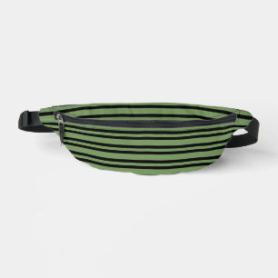 Sacs Banane Motif sans couture à rayures noires et vertes