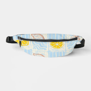 Sacs Banane Motif sans couture de style amalfi avec des citron