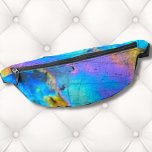 Sacs Banane Motif tendance en marbre arc-en-ciel<br><div class="desc">La superbe photo en pierre de labradorite en arc-en-ciel colorée en arc-en-ciel offre un cadre parfait pour un design simple et moderne. Il s'agit d'un closep d'une véritable pierre naturelle en labradite avec le bleu, le violet, le rose, le jaune et le vert. Ils peuvent être utilisés pour n'importe quelle...</div>