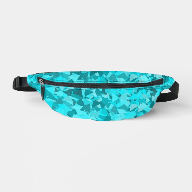 Sacs Banane Motif Triangle Bleu Sarcelle (Recto)